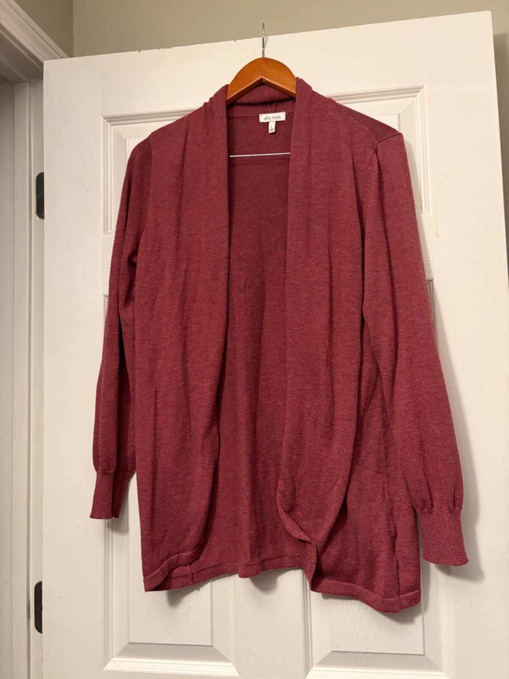 Ella Moss Open-Front Cardigan in Dusty Rose